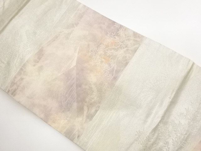 JAPANESE NAGOYA OBI / WOVEN LEAVES